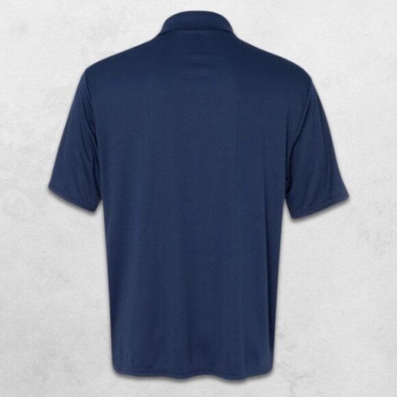 Hanes Navy Cool Dri Lightweight Classic Three-Button Polo Men's Medium - Picture 2 of 2